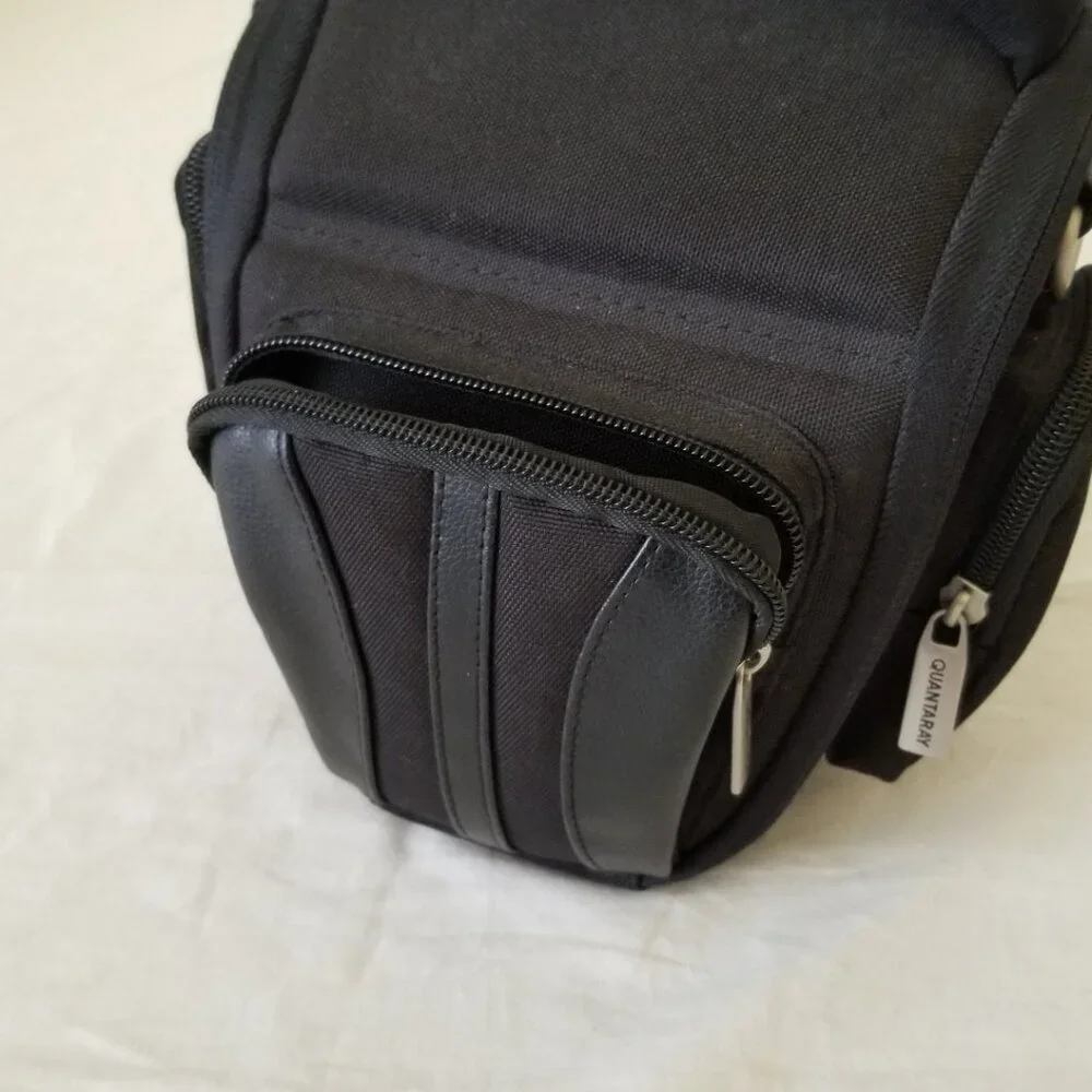 Quantaray Camera Bag with Detachable Shoulder Strap, Belt Loop, and Cleaning Kit